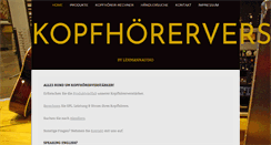 Desktop Screenshot of kopfhoererverstaerker.de